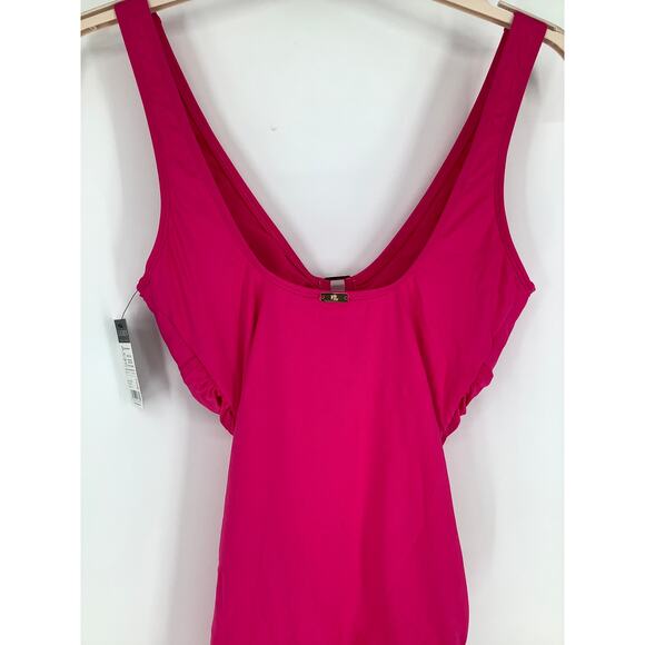 Lauren Ralph Lauren Women's 12 Pink Beach Club Solids Ring OTS Swimsuit L12-7 - Picture 9 of 9